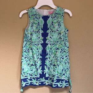 Relisted Lilly Pulitzer kids shift dress crepe material panda & bamboo pattern 7